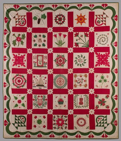 Album Quilt by Elizabeth Sanford Jennings Hopkins